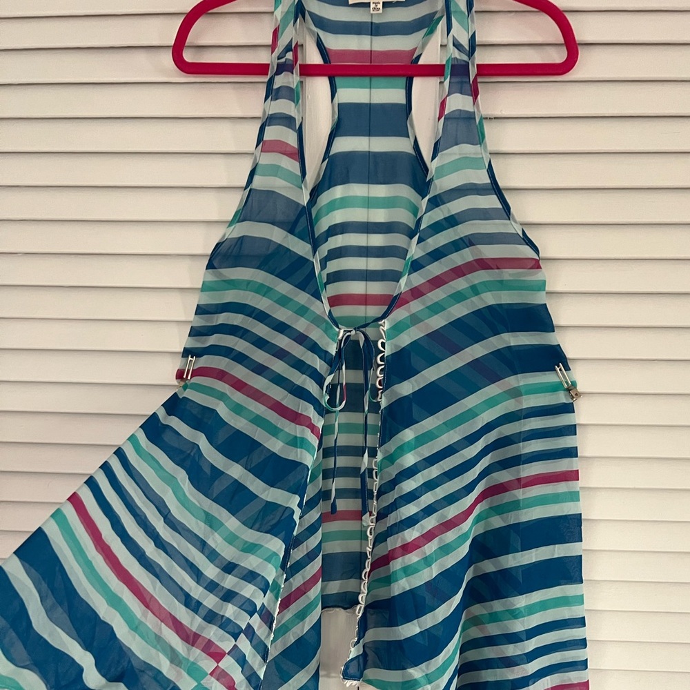 Striped Beach Coverup